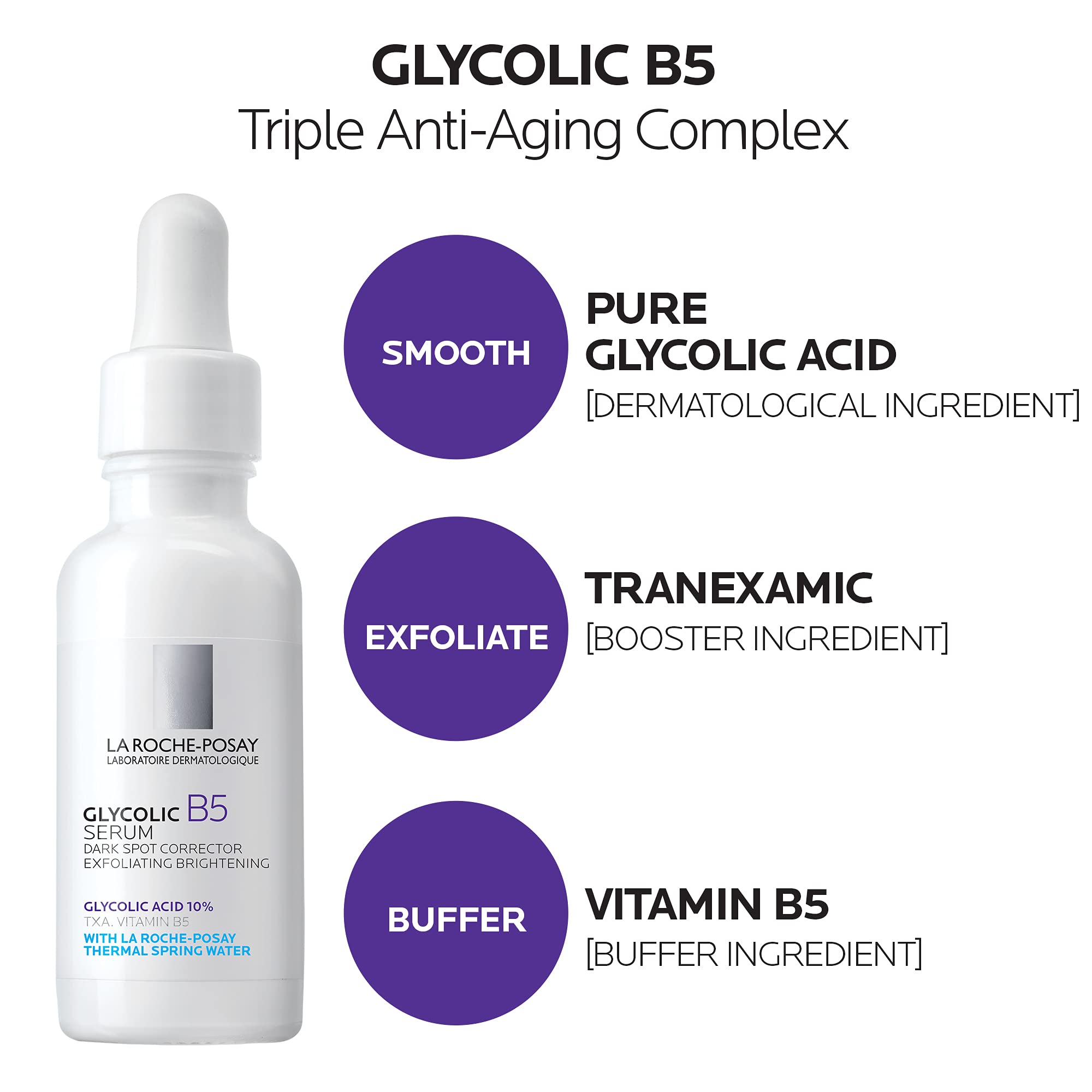 Glycolic B5 10 Pure Glycolic Acid Serum with Kojic Acid and Vitamin B5