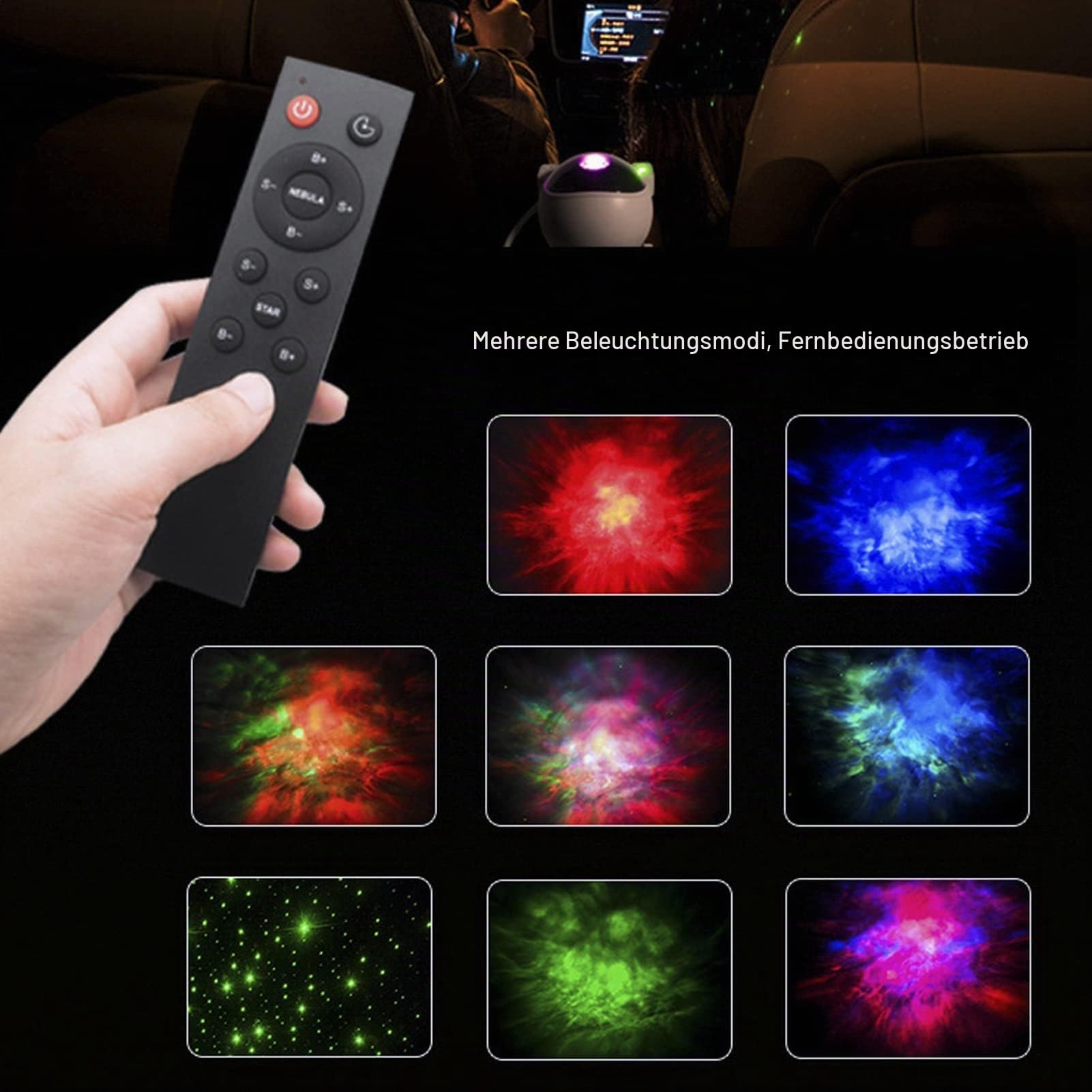 LED Astronaut Sternenhimmel Projektor, Multi Mode Nachtlicht Astronaut Projektor Astronauten Sternenhimmel Projektor mit Fernbedienung Sternenlicht Projektor, Geschenk für Kinder und Erwachsene