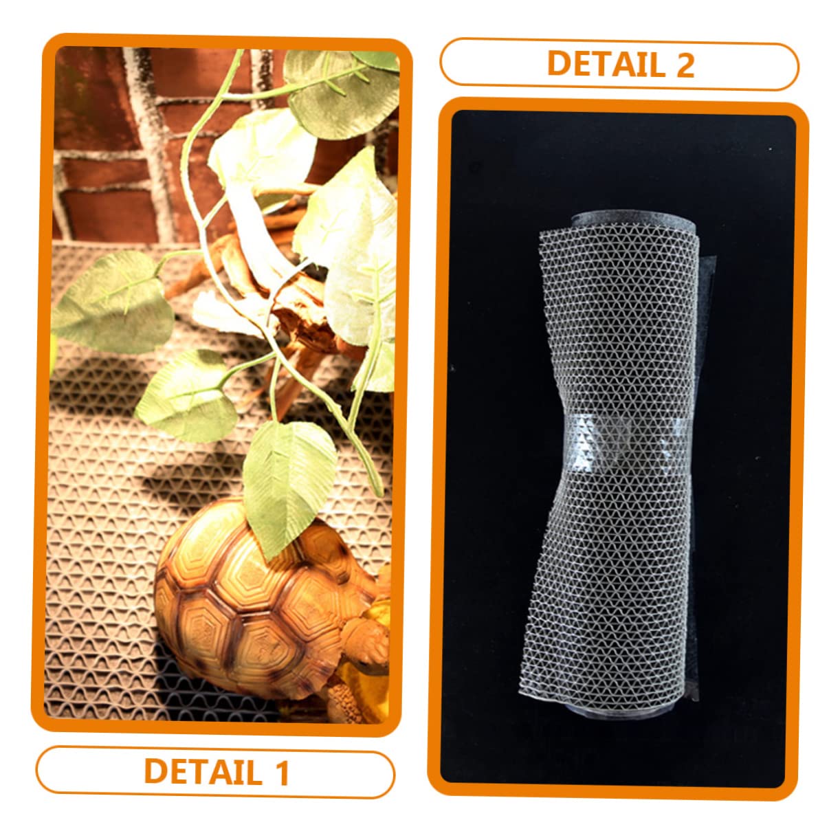 Supvox Terrarienmatte für Schildkröten Reptilienkäfig Einlage aus Faser und Kunststoff Staubfrei 3-in-1 für Terrarium und Gehege
