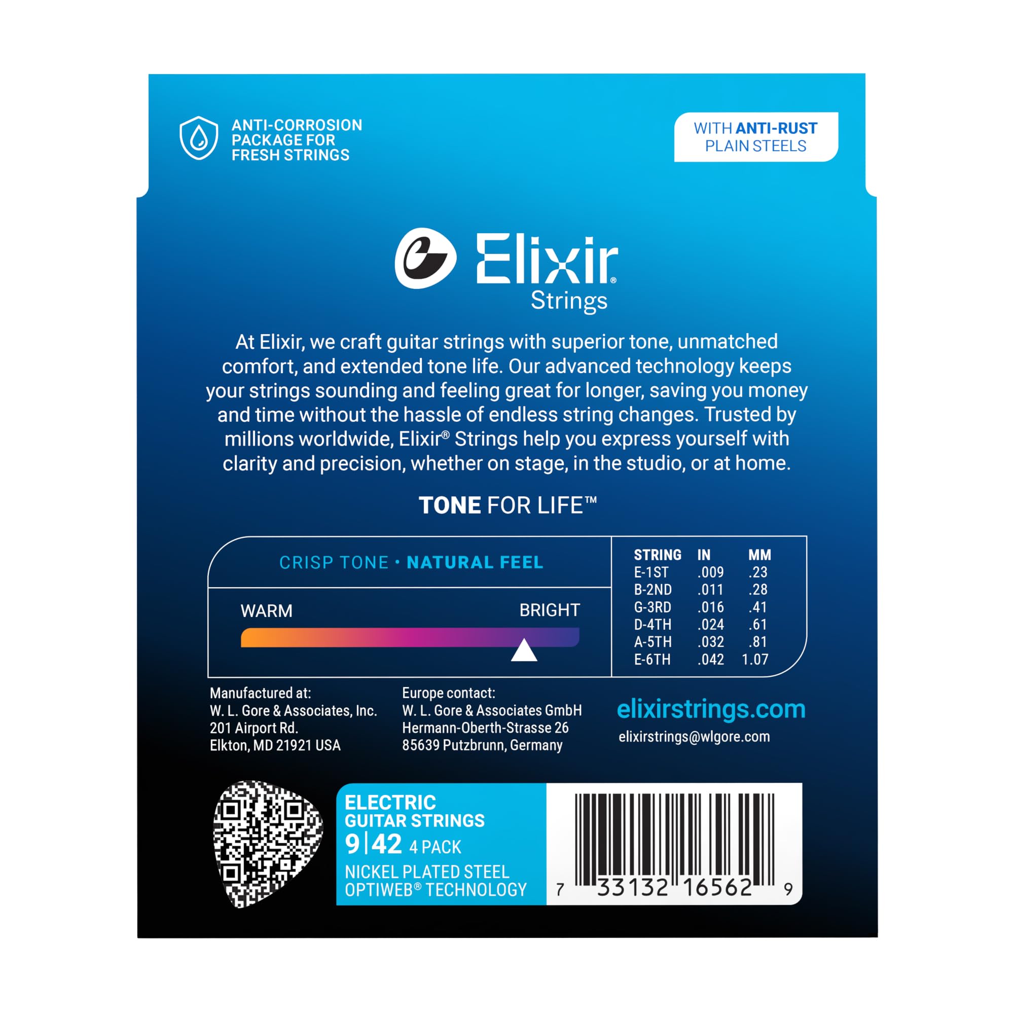 Elixir Strings Struny do Gitary Elektrycznej z Technologią OPTIWEB, Super Light (.009-.042)
