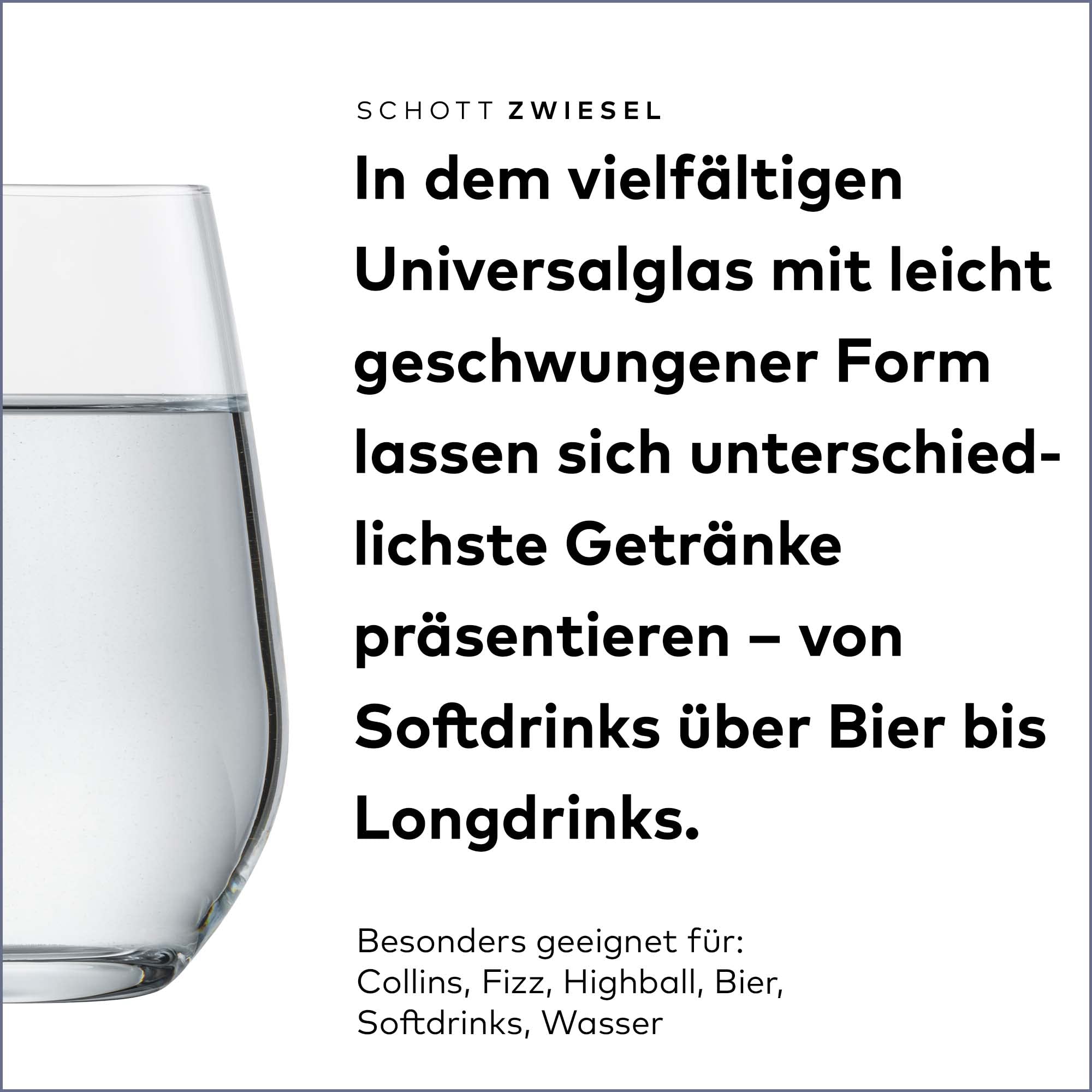 SCHOTT ZWIESEL Universalbecher Viña (6er-Set), vielseitig einsetzbare Trinkgläser, spülmaschinenfeste Tritan-Kristallgläser, Made in Germany (Art.-Nr. 114674)