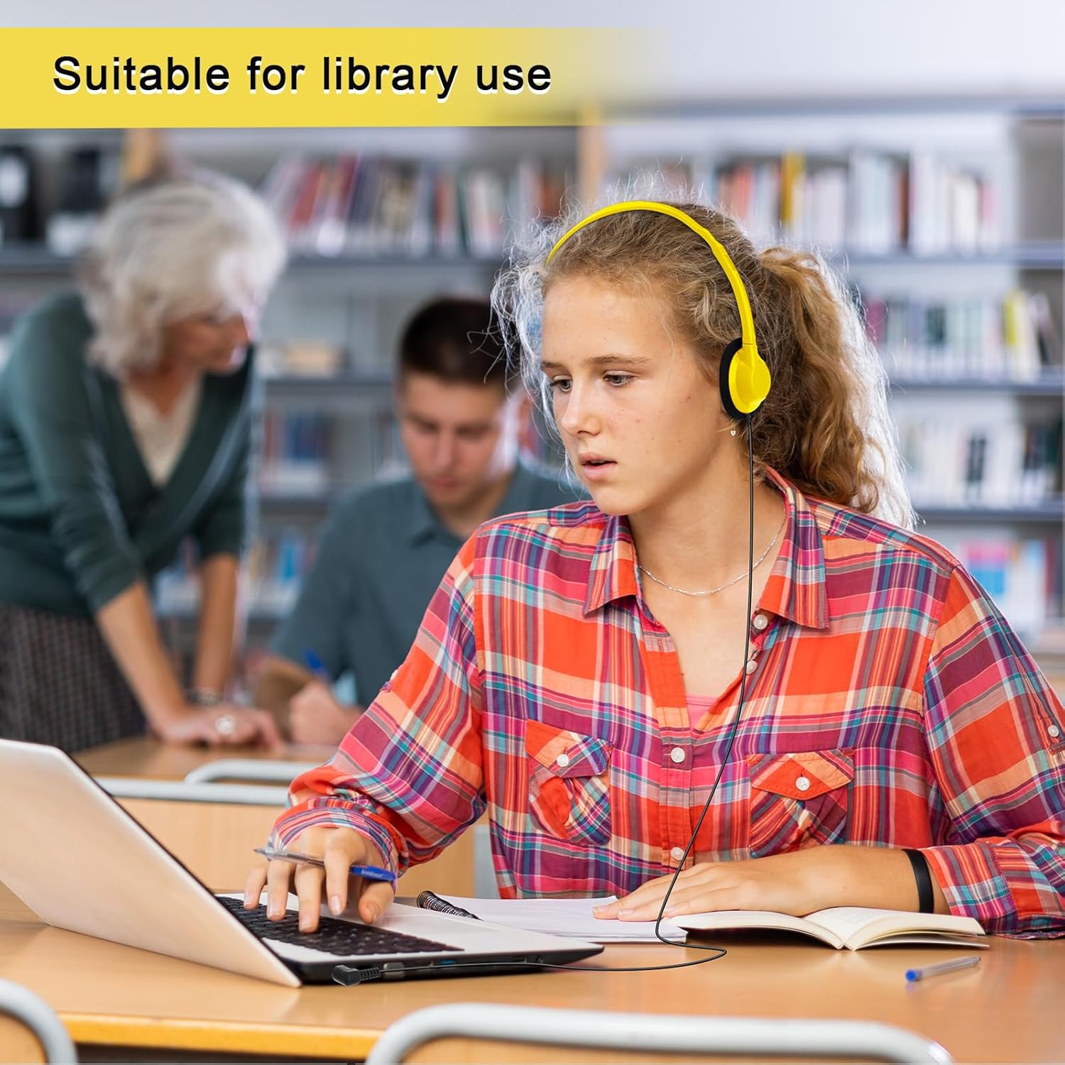 Yunsailing 教室用ヘッドフォン 18個パック まとめ買い 学生用ヘッドフォン 有線クラスヘッドフォンセット 子供用 学校用 個別包装 調節可能なオーバーイヤーヘ : Yunsailing 教室用ヘッドフォン 18個パック バルク学生