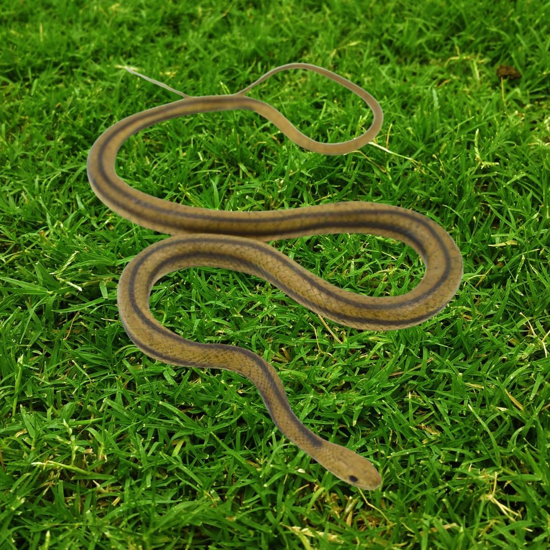 Lifelike 48" Yellow Rat Snake – Realistic Rubber Snake Replica for Pranks, Garden Decor, and Educational Play