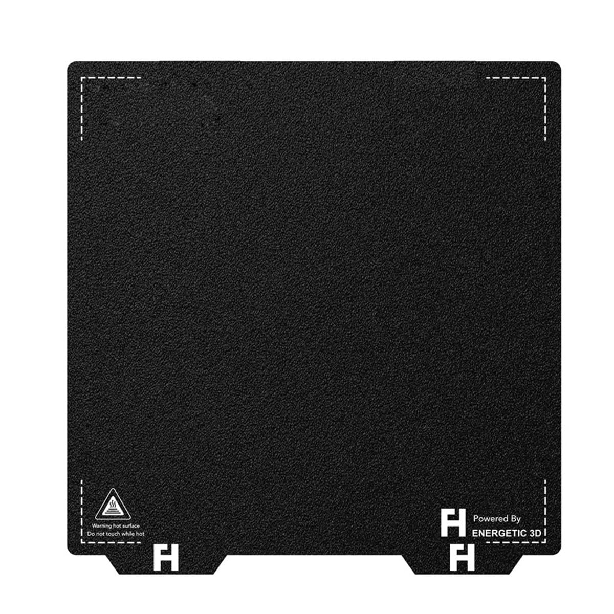 Piezas y accesorios para impresoras 3D Cama PEI 165x165mm Placa de construcción magnética acero con resorte texturizado actualización doble cara Negro