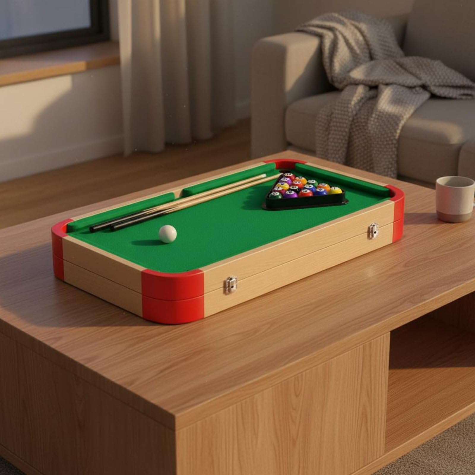 Kinderspiel Billiard Tischspiel Mini Billardtisch Spielset Pool Tisch Spielzeug Holz Lernspiel Feinmotorik Hand Auge, Style to 1