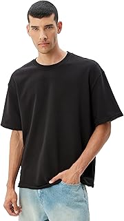 كوتون تيشرت عصري كبير الحجم للرجال