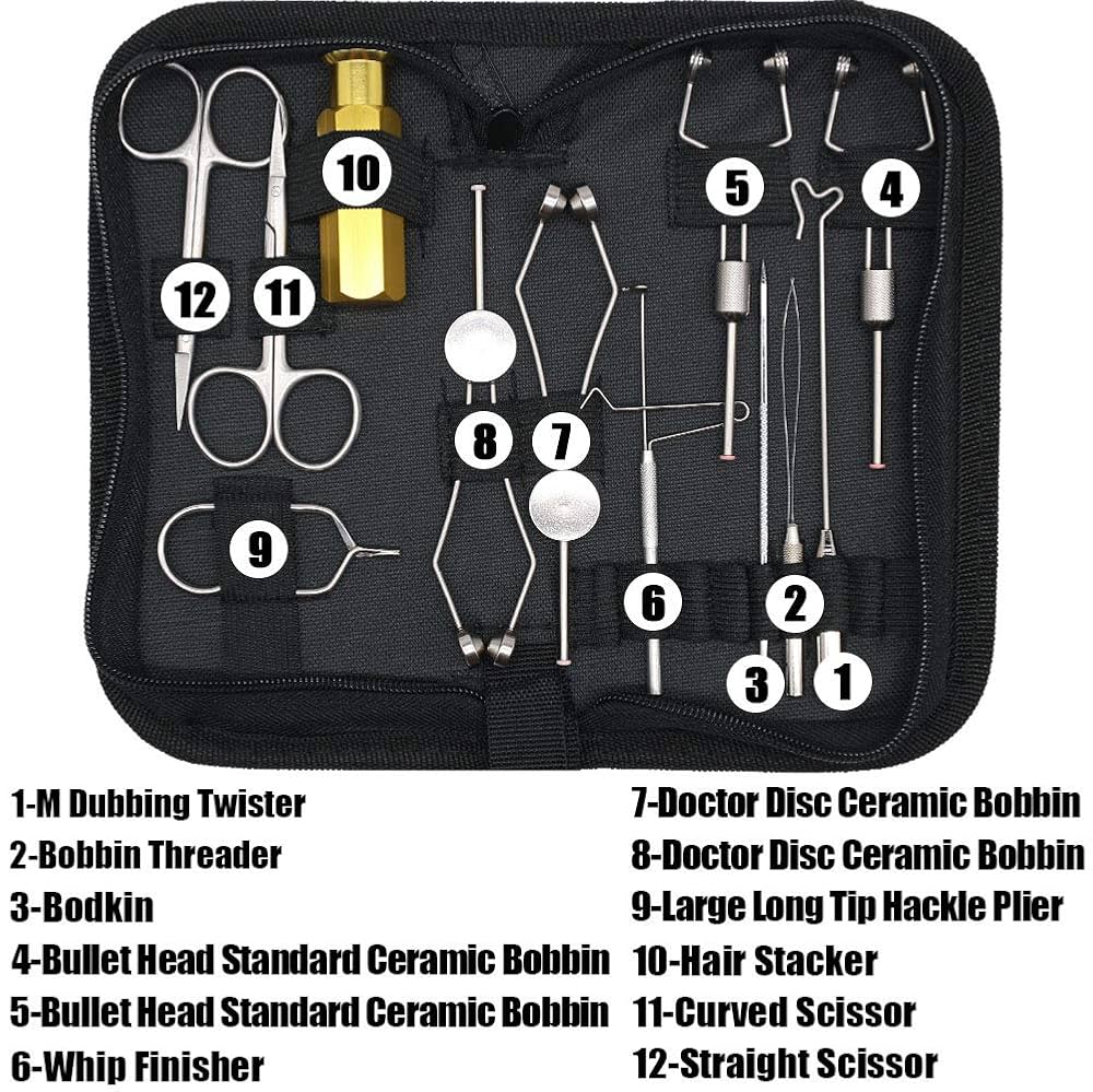 Amazon | XFISHMAN フライタイイングツールキット 12イン1