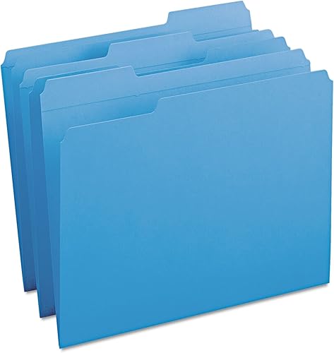 Miniatura 8 de Smead 12034 Carpetas de archivo 1/3 de corte reforzado con pestaña superior Letra Azul 100/Caja