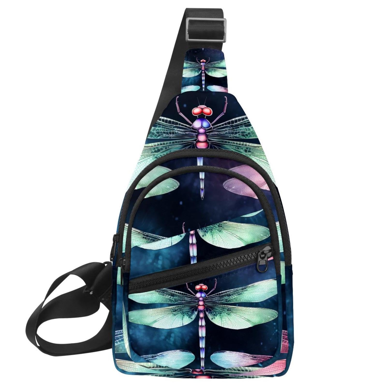 Sac à dos à bandoulière multicolore réglable pour course et randonnée