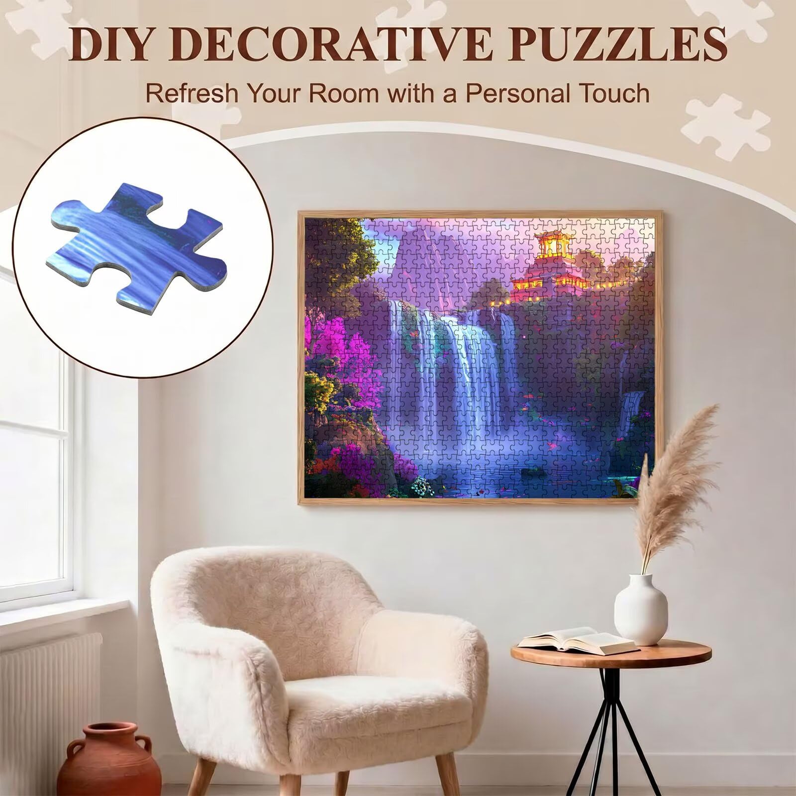 paesaggio Autunno Puzzle 4000 Pezzi per Adulti, Puzzle in Legno - Collezione Classica con Poster Incluso - Sfida di Concentrazione e Passatempo Antistress, Gioco per Famiglia, 141 x 87 cm f0-511
