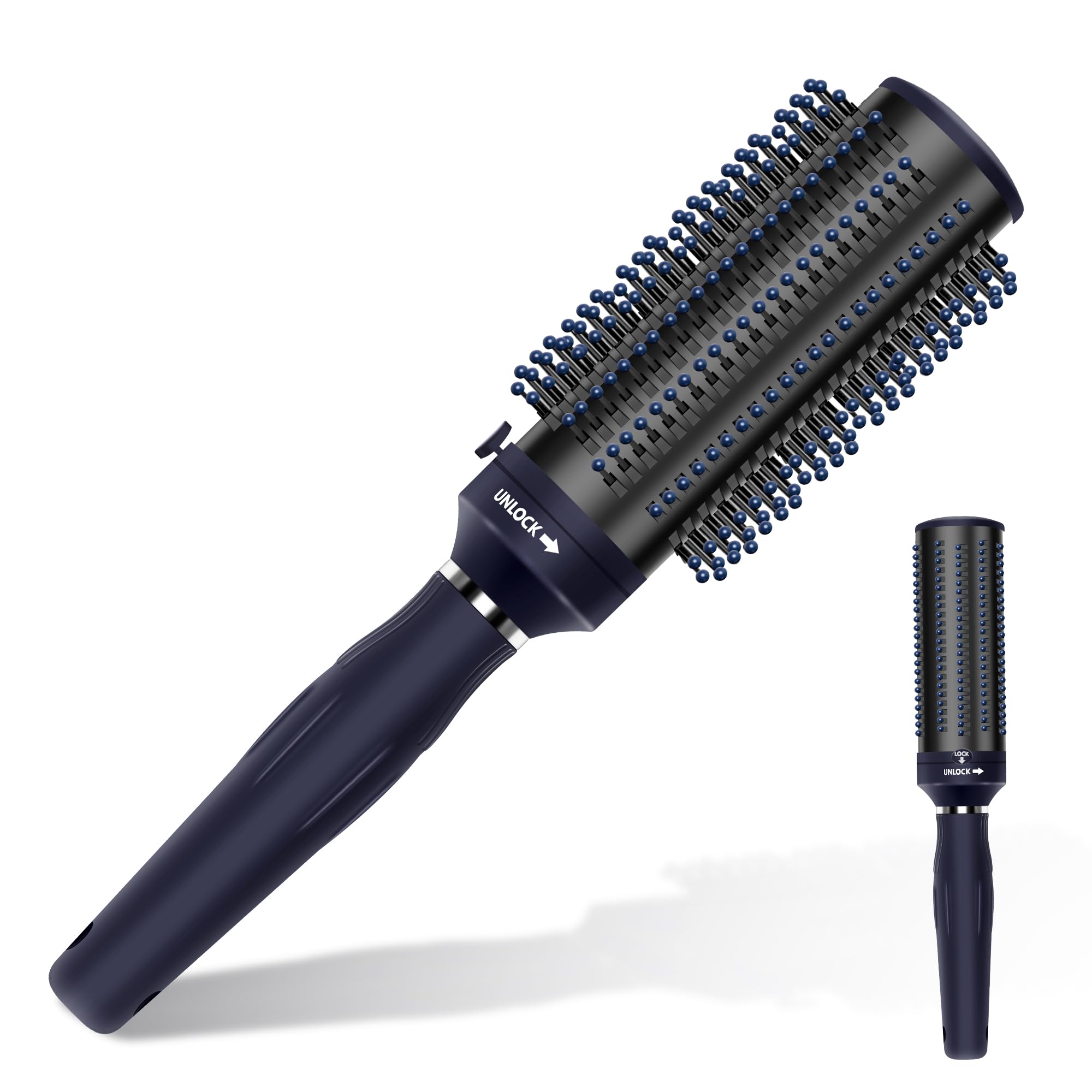 Selbstreinigende Haarbürste, antistatischer Massagekamm mit einziehbaren Borsten, leicht zu reinigende Haarbürste, Haarstylingwerkzeuge für alle Haartypen