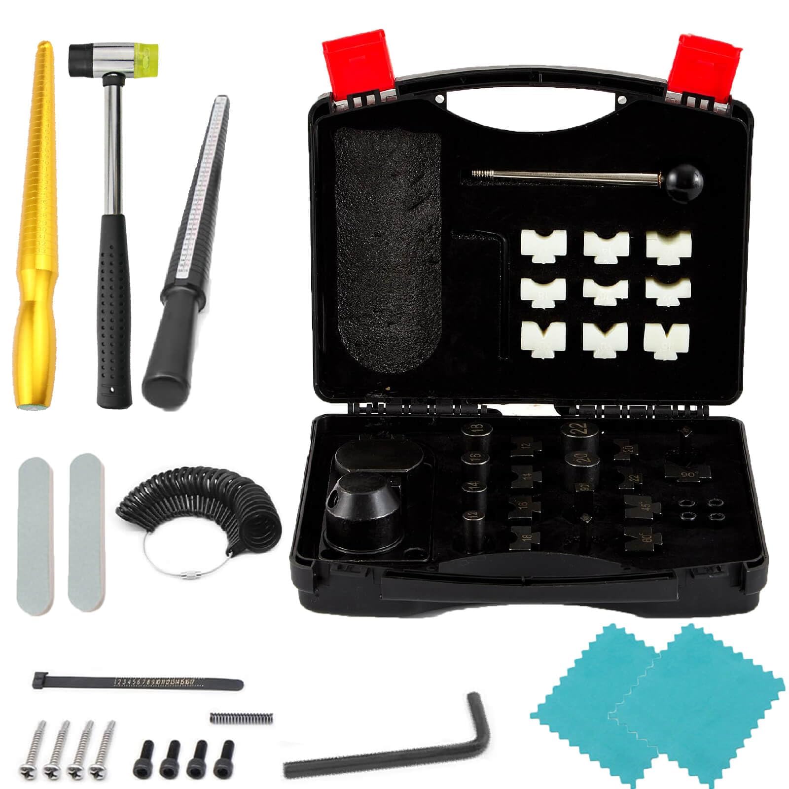 Metal Wire Bending Jig Set with Adjustable Dies, 2025 New Wire Bending Jig Tool Wire Bender, Jewelry Spoon Ring Bender Tool Heavy Duty for DIY Rings, Bending Metals, Jewelry Making (Tihird)