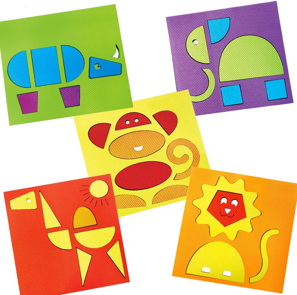 Imagimake Wildlife Themed 5 Animals Activity Puzzle Kit for 3 Years and Above, Multicolour, Baby