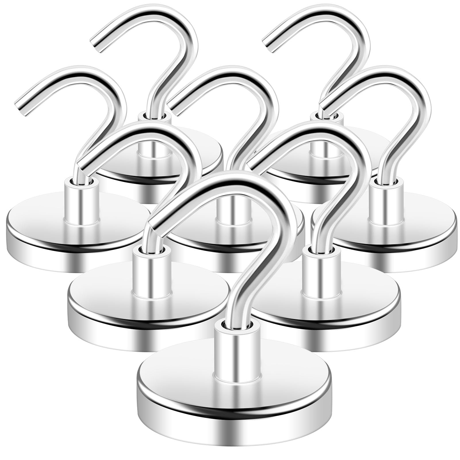 Ganci Magnetici Extra Forti - 8 Pezzi Da 25 Mm, Neodimio, Girevoli, Per Cucina E Garage - Foto 14