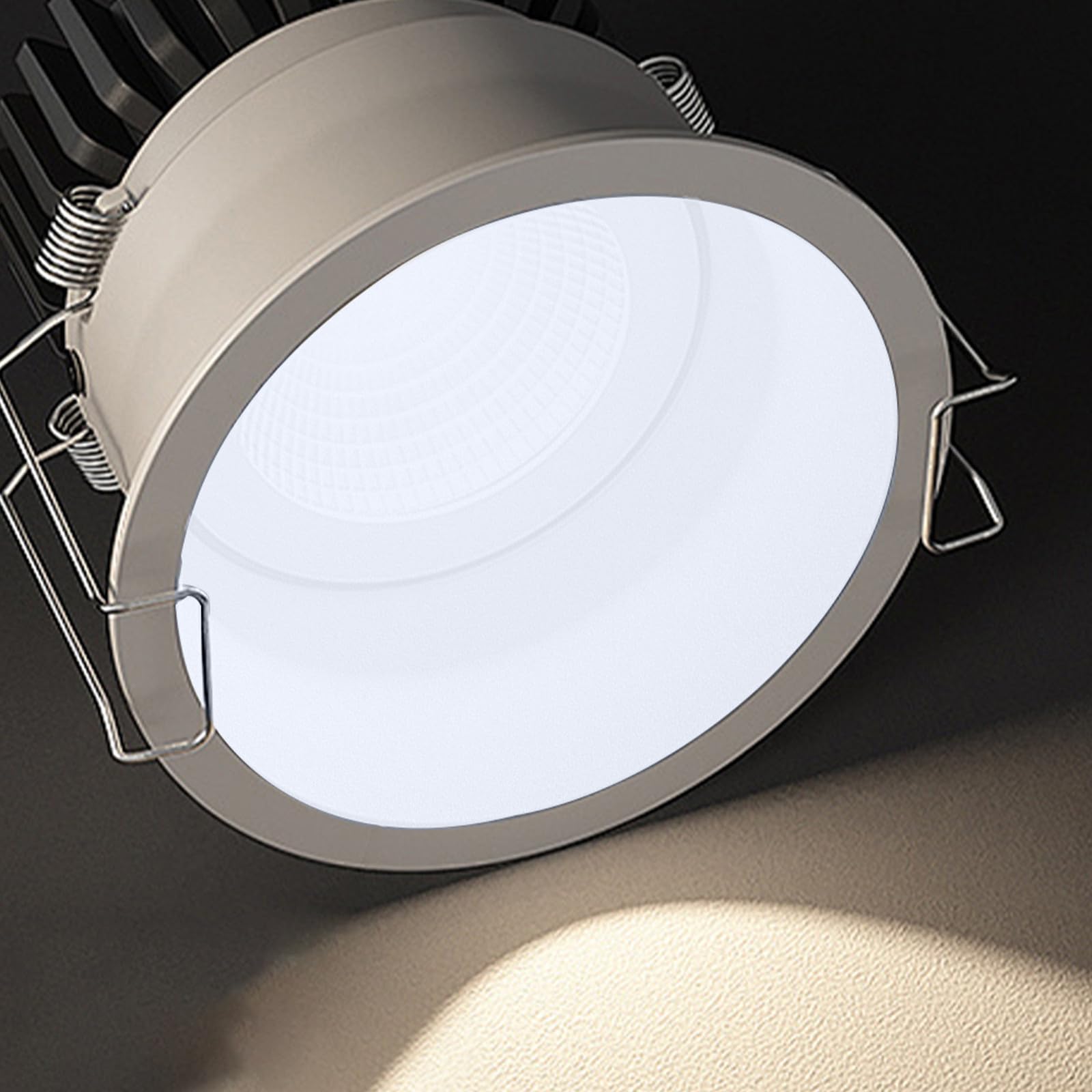 Veemoon Abat-jours Anti-éblouissement Diffuseur de Lumière Protecteur des Yeux en Pvc Blanc Lot de 4 Accessoire Pratique pour Lampes Suspendues pour Éclairage Intérieur