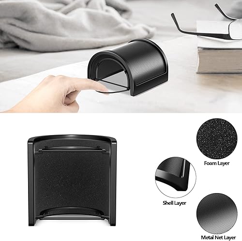 Miniatura 4 de Protector de micrófono PEMOtech malla de metal y capa de espuma Micrófono de estudio de grabación Protector máscara de filtro pop parabrisas panel