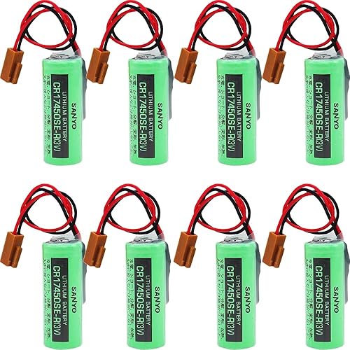 Batería CR17450SE-R-3V de 8 piezas funciona con Fanuc A98L-0031-0012 A02B-0200-K102 para Sanyo CR17450SE-R-3V