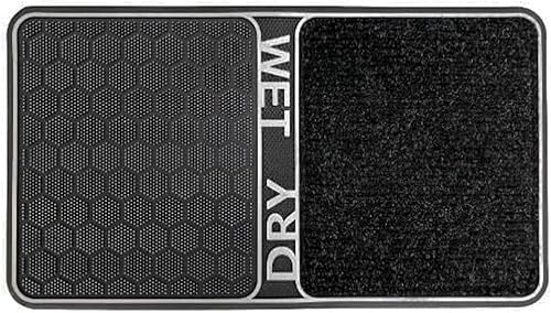 YassRug - Tapete de bienvenida para puerta delantera y trasera, de cloruro de polivinilo (PVC) para rascador de zapatos, protector de suelo duradero