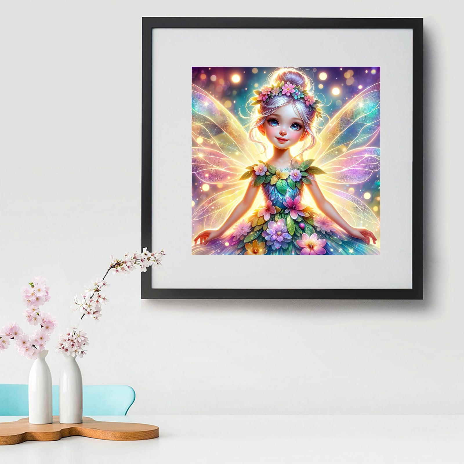 Qukle Pintura De Diamantes De Gnomo, Kits De Pintura De Diamante De Hongos 5d Para Adultos Y Ninos Kit De Arte De Diamante Redondo De Taladro