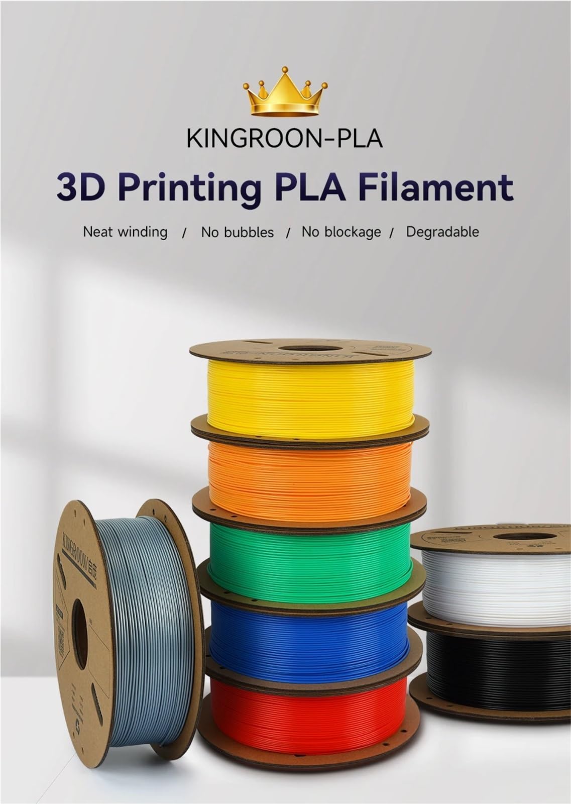 Filament pour Imprimante 3D Filament PLA 1.75mm for imprimante 3D, 5/10 rouleaux, impression de matière plastique for FDM MIX(10Roll MIX Color)
