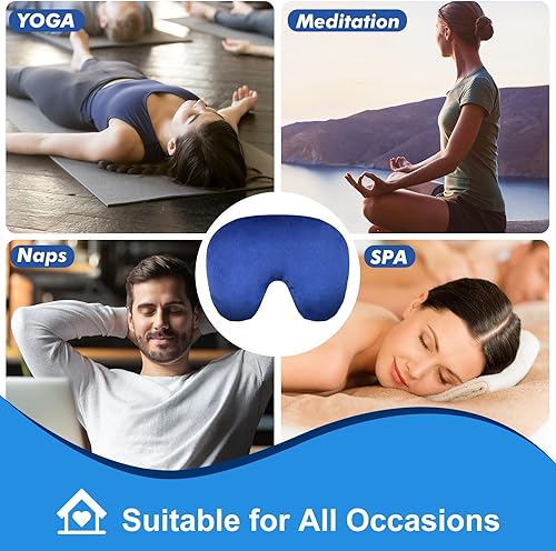 Miniatura 10 de Atsuwell Máscara sinusal, máscara de ojos de compresión fría cálida para ojos secos, migrañas, dolor de cabeza, alivio de presión sinusal y