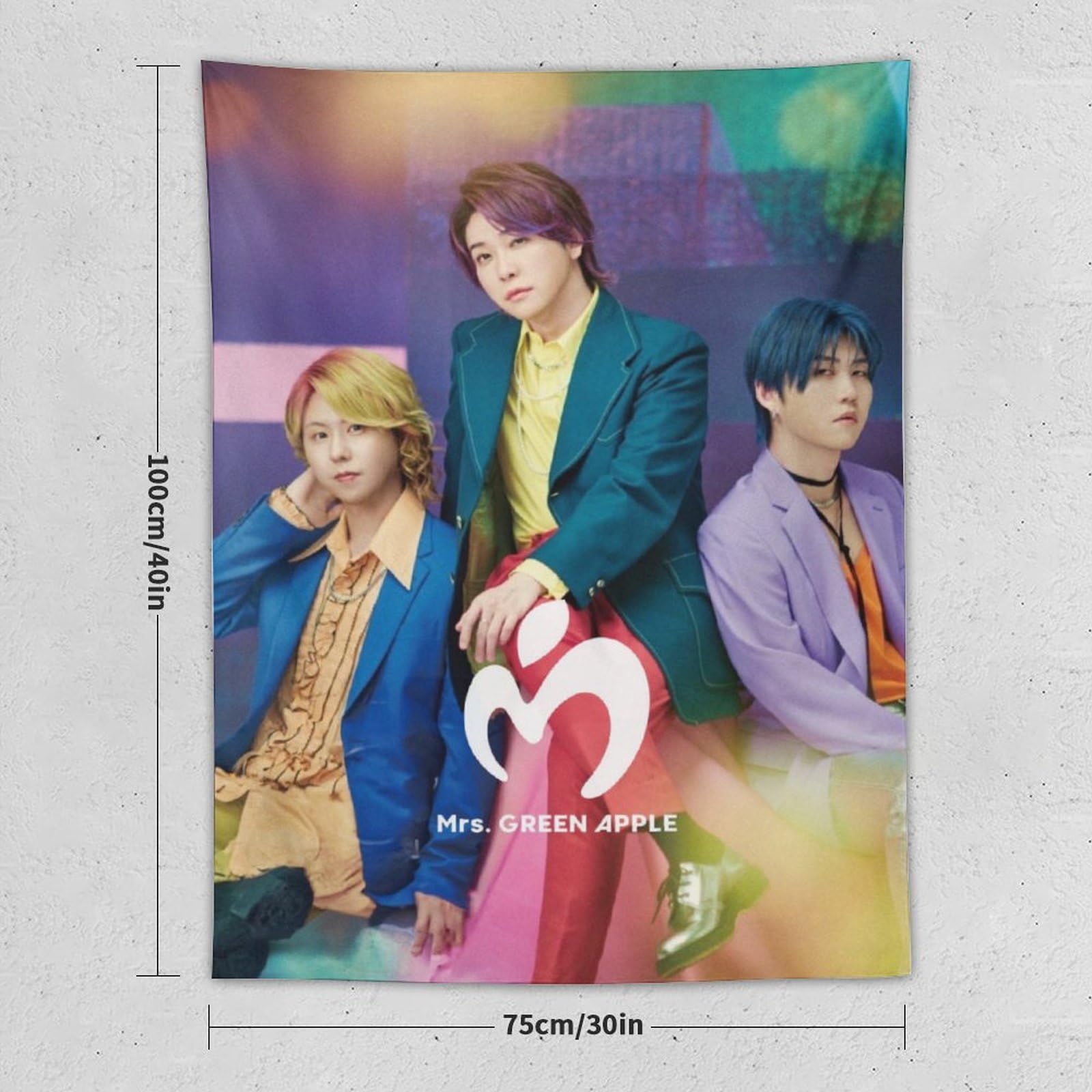 Amazon.co.jp: ミセス・グリーン・アップル タペストリー 壁掛け 壁 窓