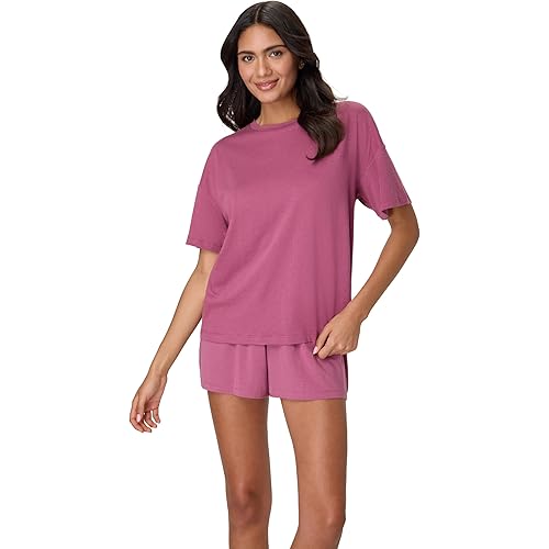 Hanes Women's Pajamas Set, Comfywear Pajamas for Women Set, Originals SupertSoft Loungewear, T-Shirt & Sleep Shorts
