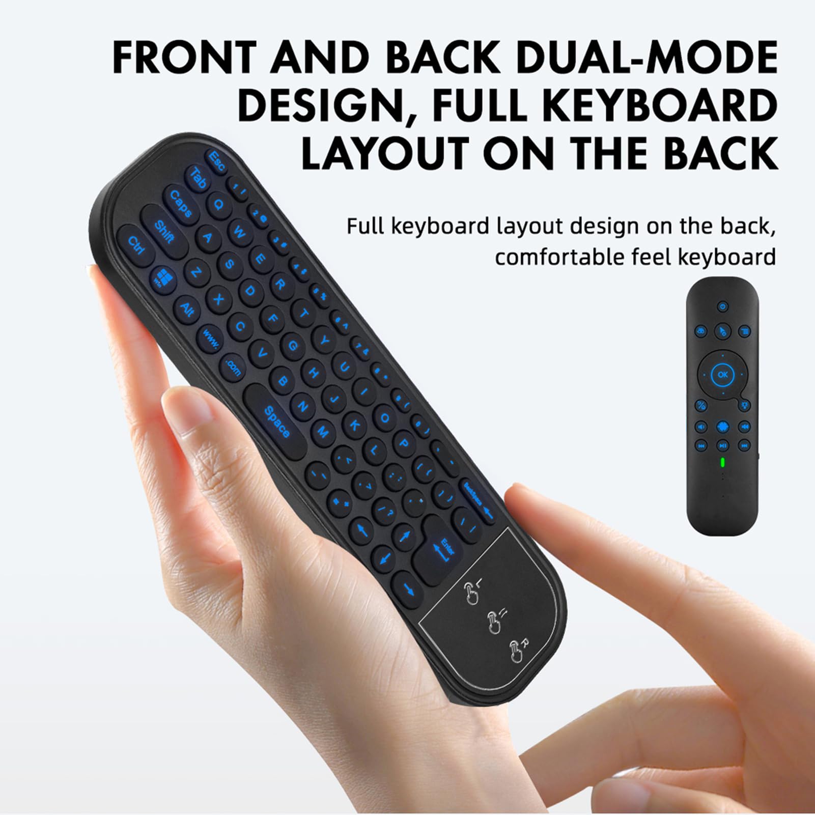Telecomando per mouse ad aria lvifloae G60S PRO, 2.4G e Bluetooth 5.0