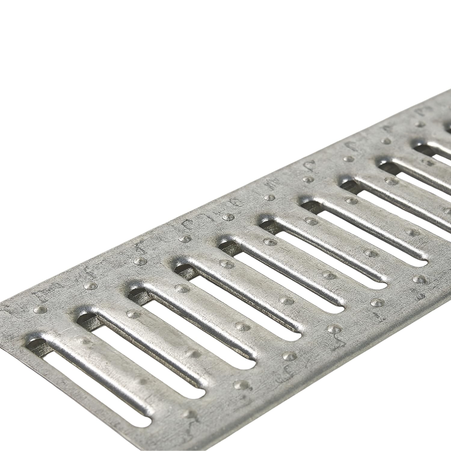 Griglia Zincata per Canaletta A15 Calpestabile 100 x 10,2 x 1,3 cm Scolo Drenaggio Acque Pedonabile Uso Domestico Professionale