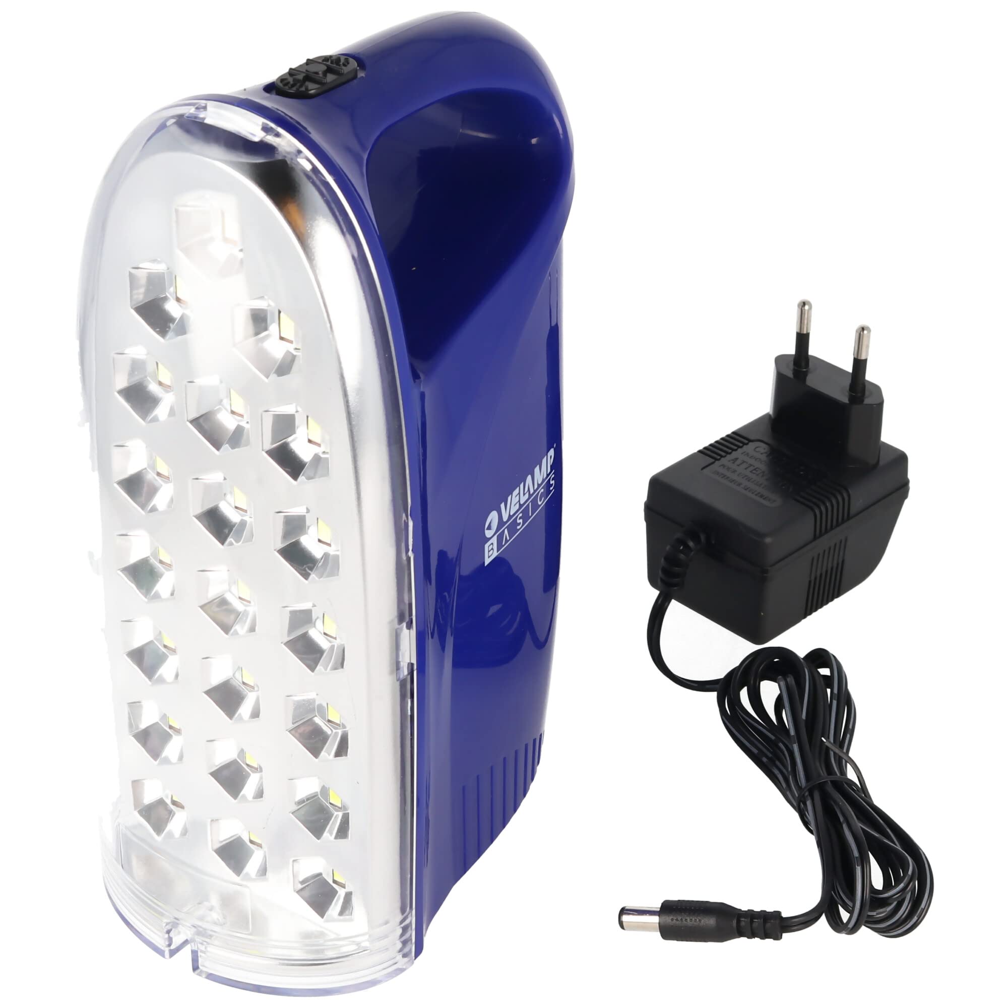 Velamp IR312 Lampe LED de secours portable rechargeable avec chargeur externe 250 lumens