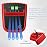Mudder 2 Pieces LED Clip on Cap Lights USB Rechargeable Cap Flashlight Clip Waterproof Ultra Bright Hat Flashlight Headlamp for Fishing Camping Hand Work (Blue,Red)