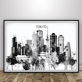 Tokyo Black White Poster, Tokyo Art Print, Tokyo Wall Art, Tokyo City, Tokyo Art,Tokyo Gift, Tokyo Home Decor, Typography art, Wall Decoration, Unframed print