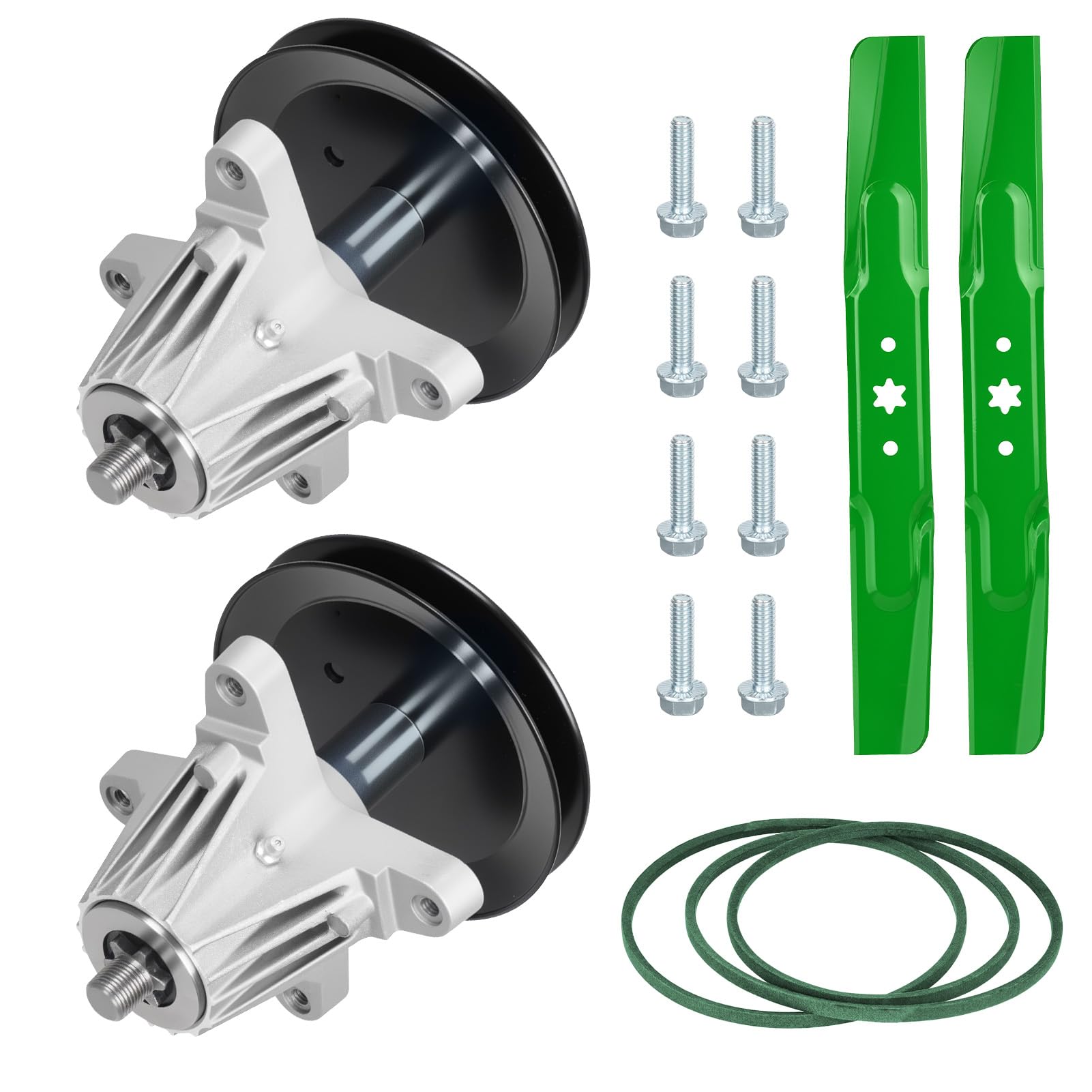 42 Inch Rebuild Kit fits MTD Troy Bilt LT4200 M115-42 T1000 T1400 T1800,2 Spindle Replaces 618-06991 918-06991+ 2 Blade 742-04308 742-04312 + Belt 954-05056
