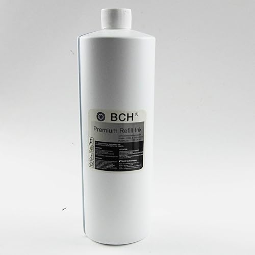 Miniatura 2 de BCH Tinta de tinte negro premium de 1 litro (33.8 fl oz) para todos los cartuchos de impresora de inyección de tinta