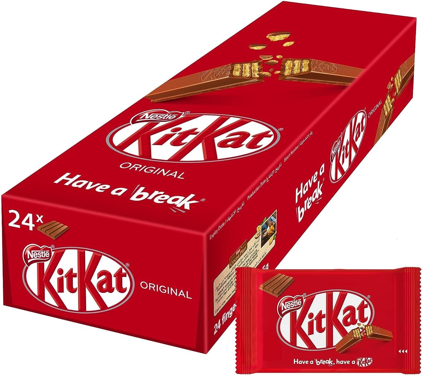 Nestle 4 Finger Milk Chocolate Wafer Bar 36.5 (24 Bars)