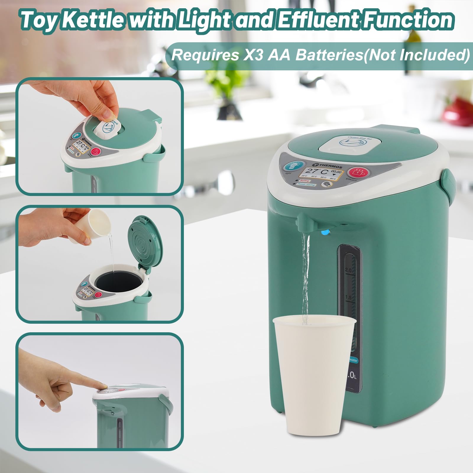 Set Elettrodomestici Cucina Bambini Con Rumori Colazione Tostapane Caffettiera Giocattoli Sbattitore Educativo Caffè Espresso Mini Gioco Accessori Playtive Panettiera Gelateria Finto Cibo 3+ Anni