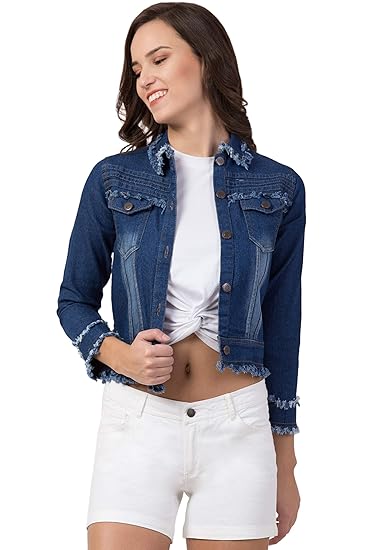FurryFlair Full Sleeve Solid Womens Denim Jacket