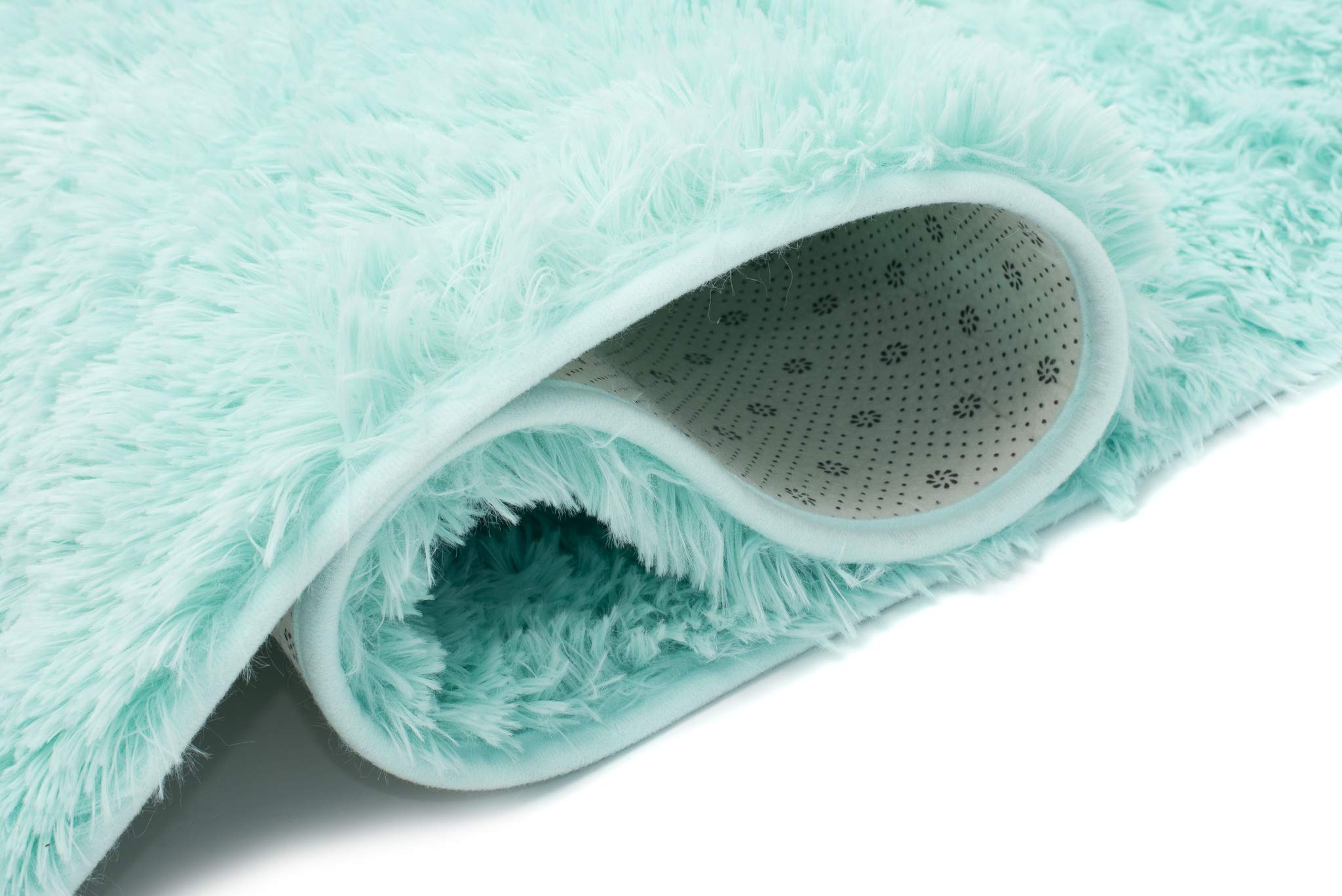 Tapiso Silk Shaggy dywan z wysokim runem, nowoczesny, długie runo, jednokolorowy, mięta pieprzowa, do sypialni, salonu, pokoju dziecięcego, Ökotex 200 x 300 cm