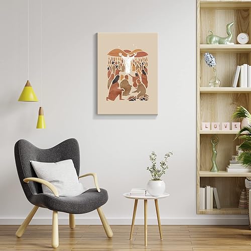 Miniatura 5 de OAOPIC Arte enmarcado Jesús Feeds 5000 Póster de Cristo en blanco y negro, versículos de la Biblia, lienzo de historia, arte de pared, bohemio,