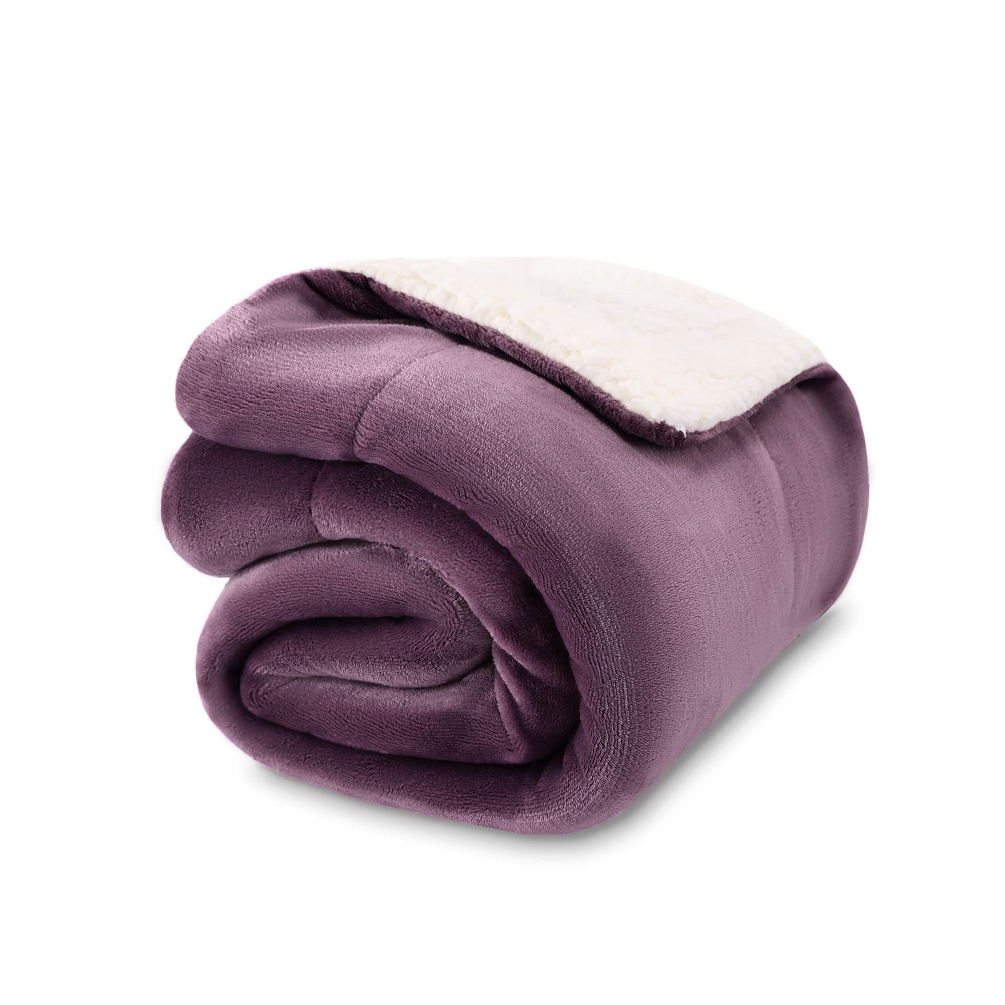 NANPIPER Coperta in pile per bambini, calda coperta in pile, per l'inverno (viola Cassis, 76,2 x 101,6 cm)