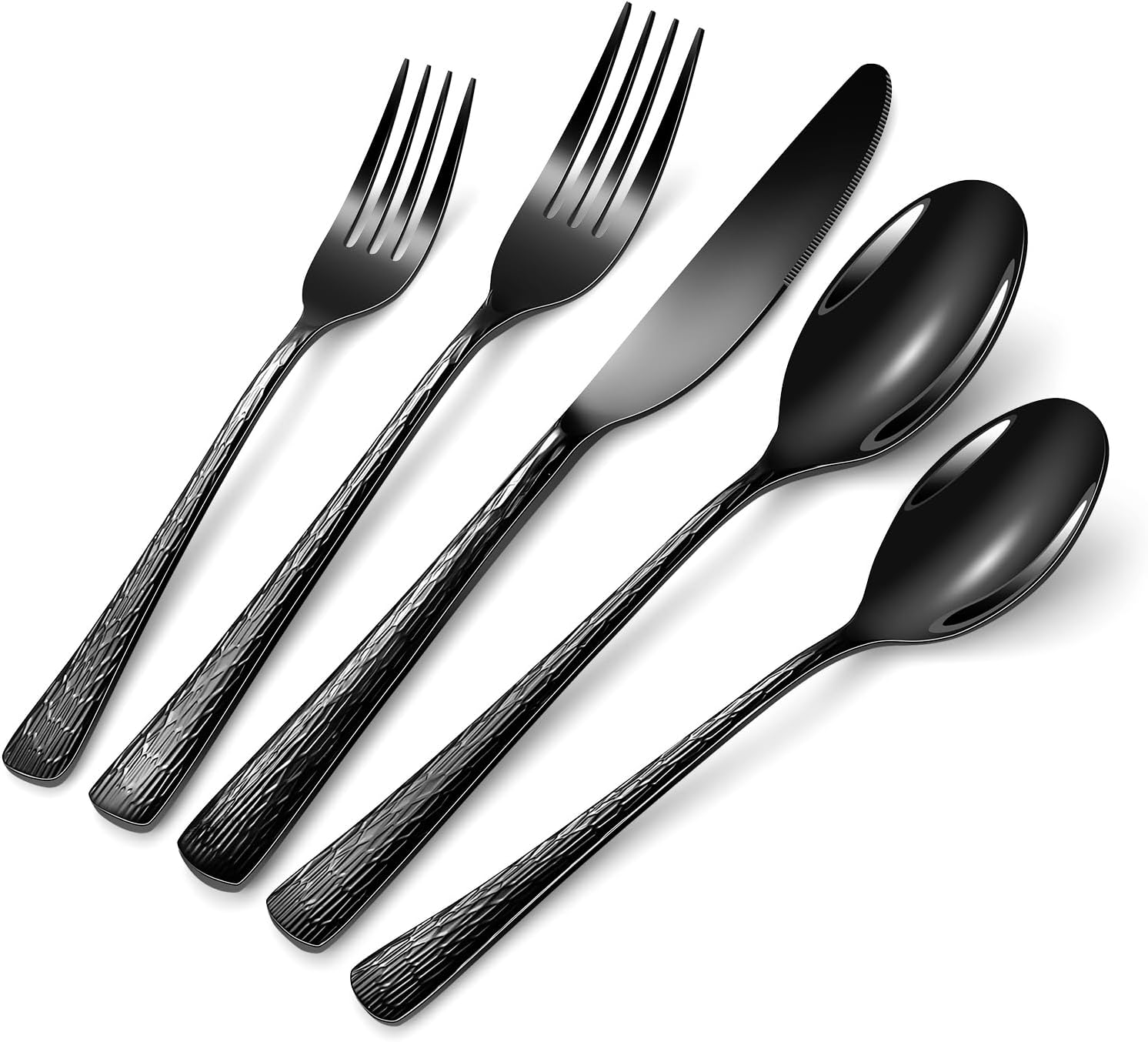 Silverware Set, 18/10 Stainless Steel 30 Piece Flatware Set for 6, Utensil Sets DishwasherSafe, Rust-Resistant, Modern Cutlery Set for Home, Wedding, Restaurant