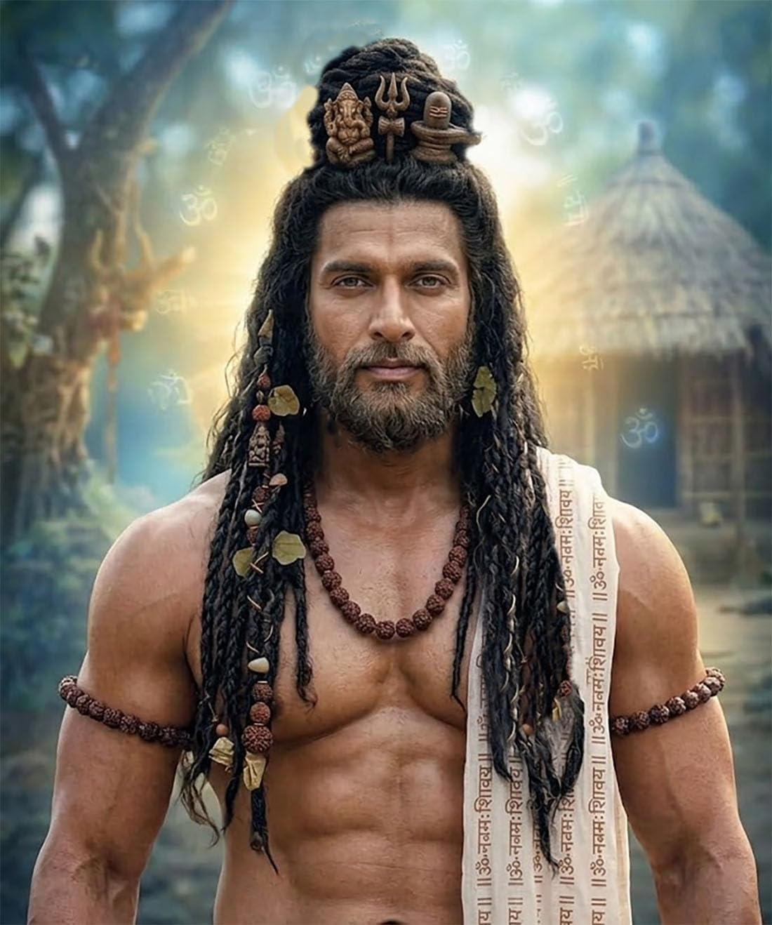 BITONA� Ramleela Stage show Rishi Muni Vishwamitra Characters hair wig for teenager and kids free size wig, best for ramleela and Stage drama show (1 Wig) (black)-image-18