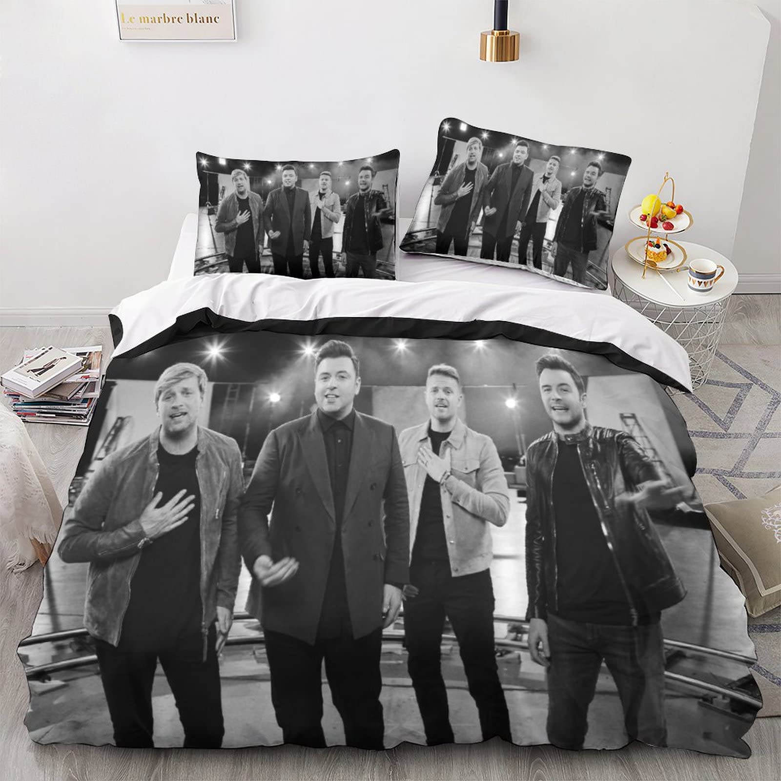 XYueww Westlife Band Duvet Cover 3D Design Soft Comfortable Quilt Cover Breathable Comforter Cover Girls Boys With Zipper Closure Bedding Set 3Pcs Double（200x200cm）