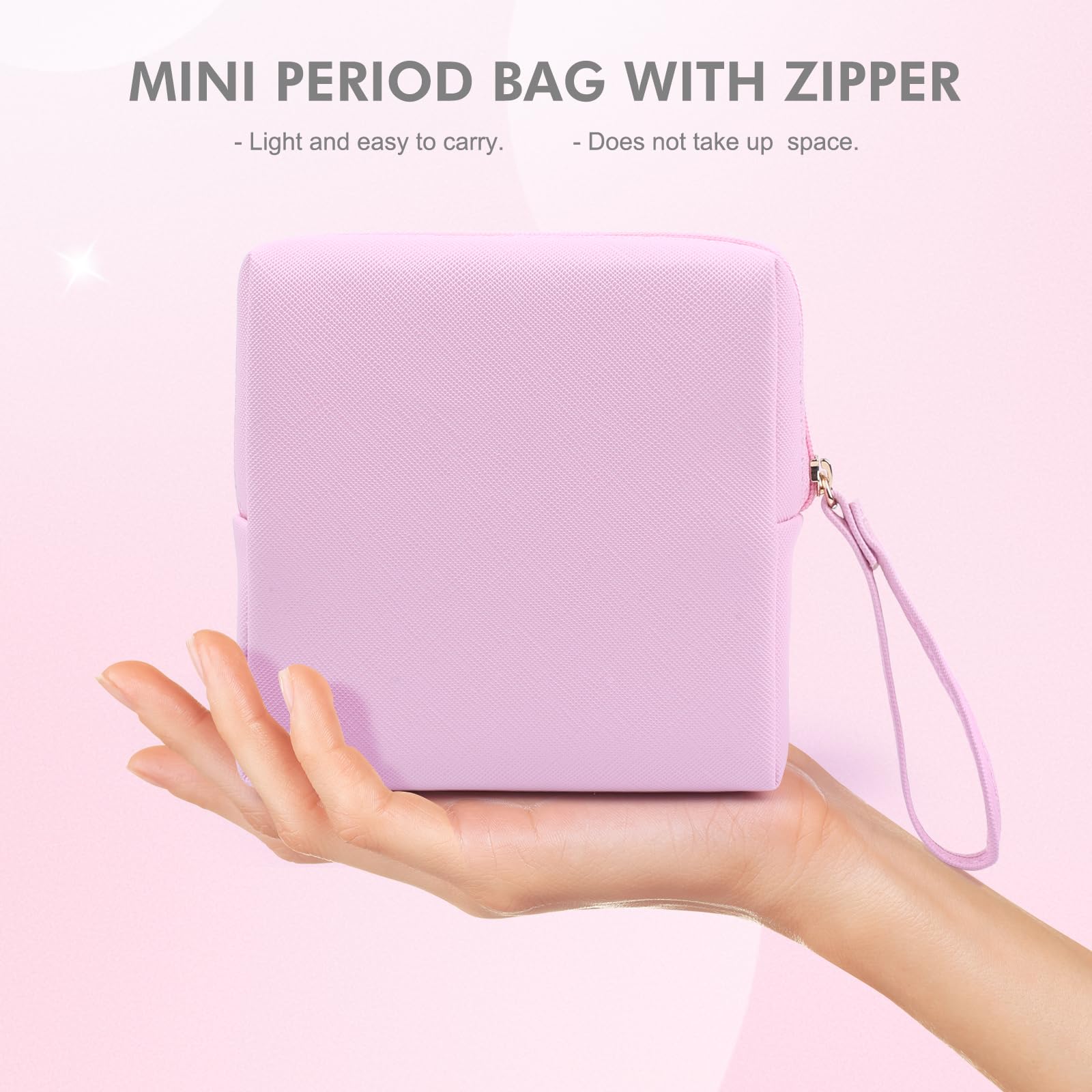 Servilleta sanitaria para mujer, bolsa de almacenamiento de servilletas sanitarias, bolsas de almohadilla sanitaria de piel sintética, bolsa organizadora de tampones portátiles con cremallera 4