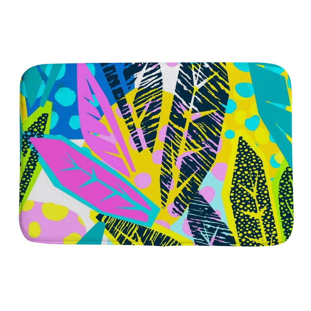 Paillasson velours corail design unique tapis entrée moderne 36x24