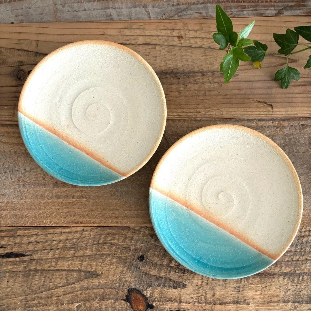 A923 大聖寺伊万里 染付 見込兎 縁紅 丸紋 菊型 小皿 5枚 A923 大聖寺