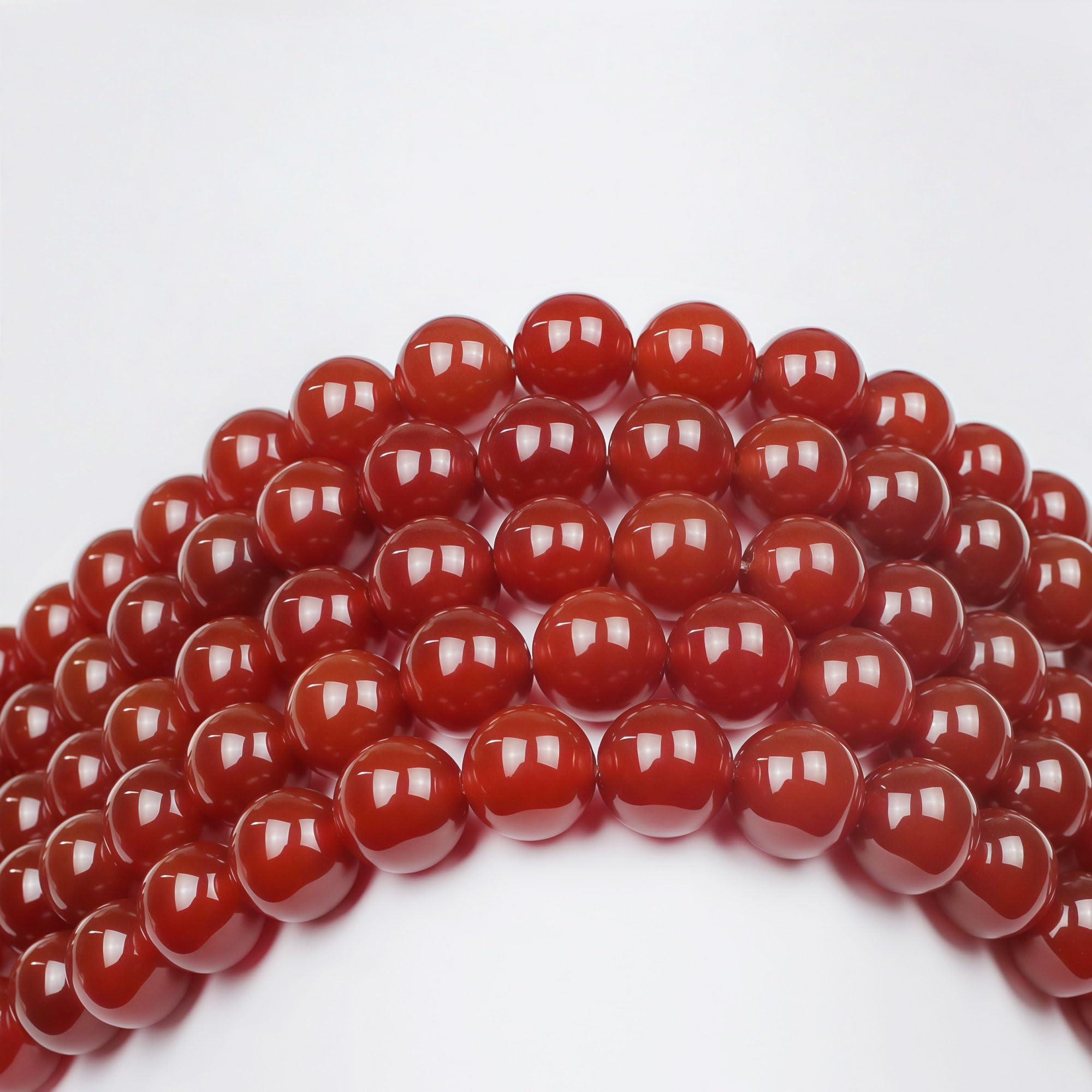 Lot De 45 Perles En Cornaline Pierre Naturelle - Différentes Tailles - Perles Mal Percées Pour Création