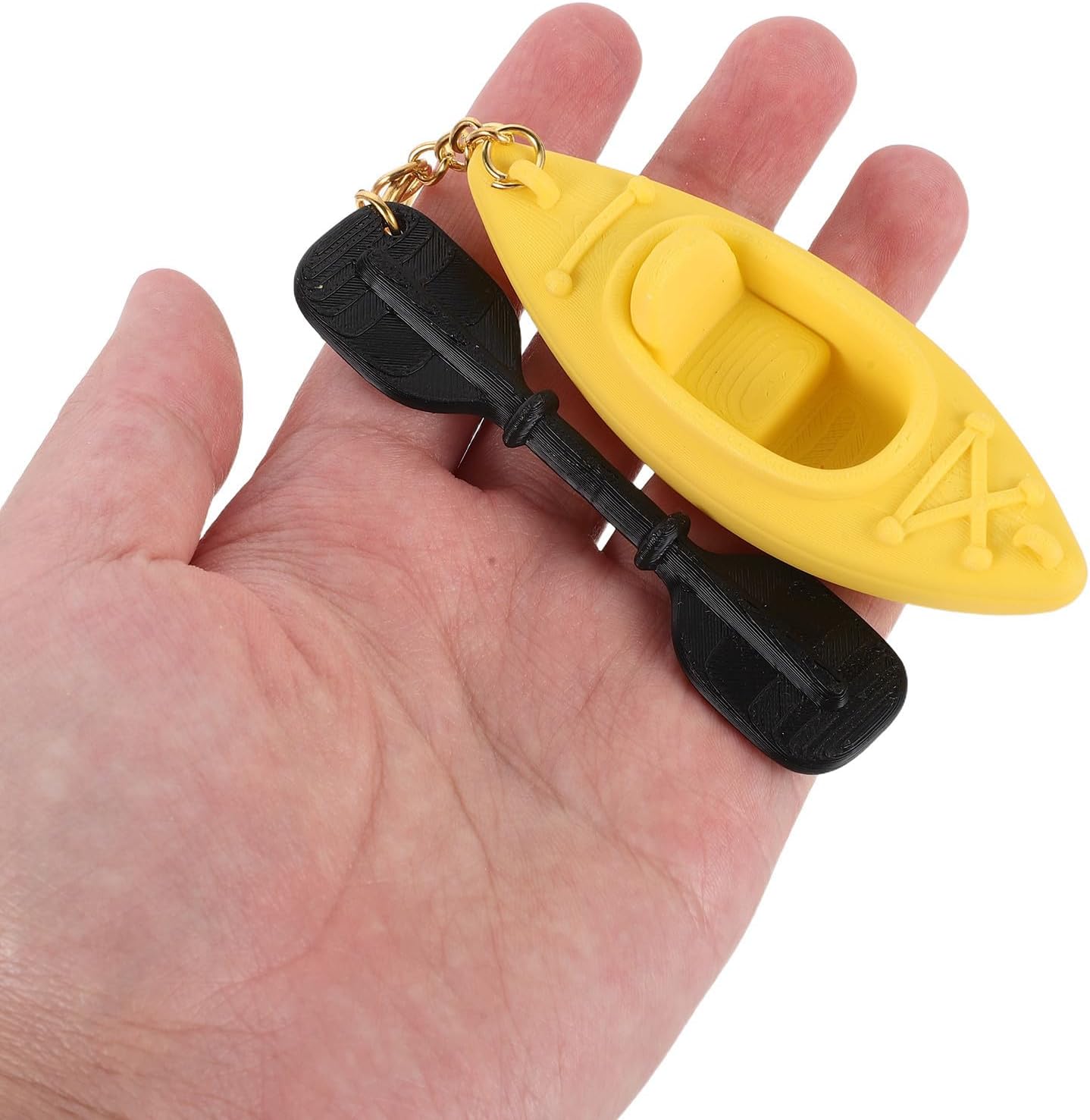 3pcs Kayaking Keychain Mini Boat Key Ring with Paddle Plastic image 4