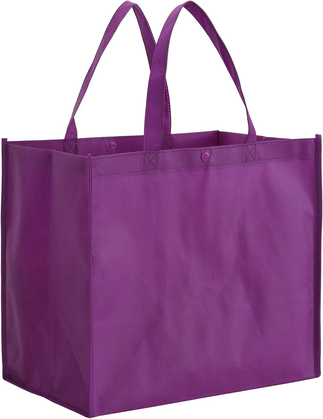 Tosnail 12 Pack Reusable Grocery Shopping Bags, Large Foldable Tote Bags Bulk, Fabric Bags with Long Handle for Shopping Groceries Clothes - Purple, Orange, Pink - Image 9