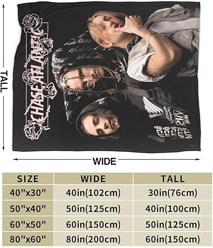Miniatura 4 de Chase Music Atlantic - Manta de viaje ultra suave, acogedora y cálida, manta ligera para cama, sofá, sala de estar, todas las estaciones, 40 x 30